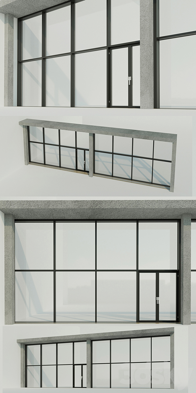 Panoramic windows. Stained glass.8 3DS Max Model - thumbnail 2