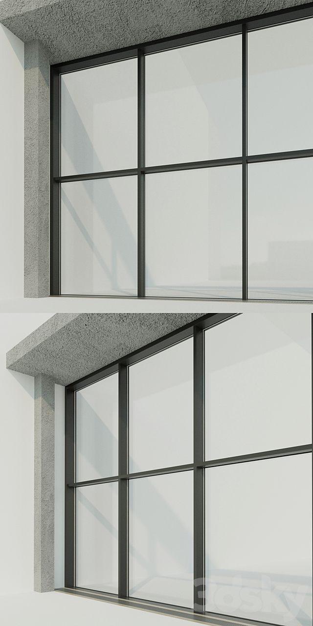 Panoramic windows. Stained glass.8 3DS Max Model - thumbnail 3