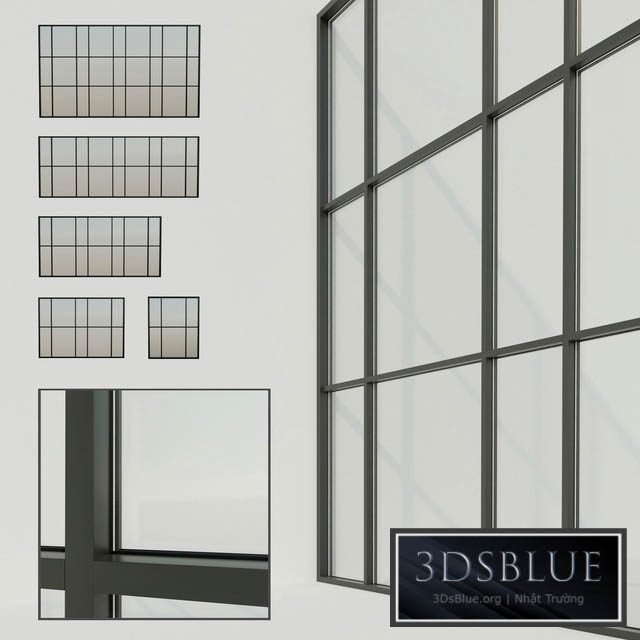 Panoramic windows. Stained glass window 7 3DS Max - thumbnail 3