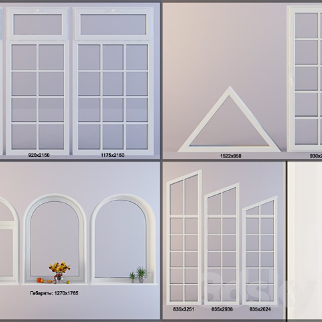 Plastic Windows 2 3DSMax File - thumbnail 1