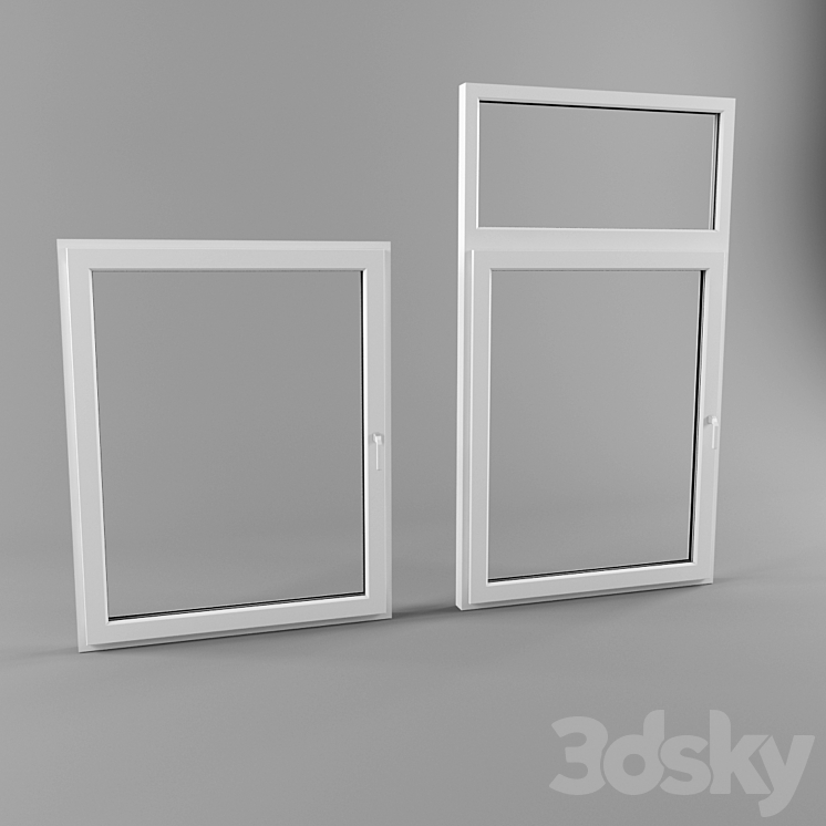 Plastic windows 3DS Max - thumbnail 1