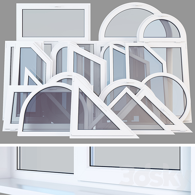 Plastic windows 3DSMax File - thumbnail 1