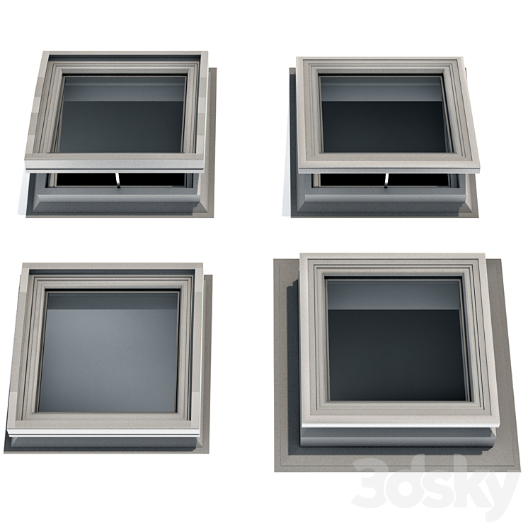 Roof window hatch aerator dormer attic skylights 3DS Max Model - thumbnail 2