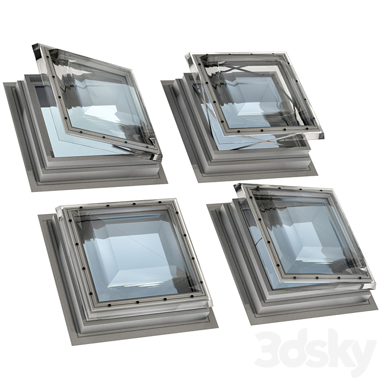 Roof window hatch aerator dormer attic skylights 3DS Max Model - thumbnail 1