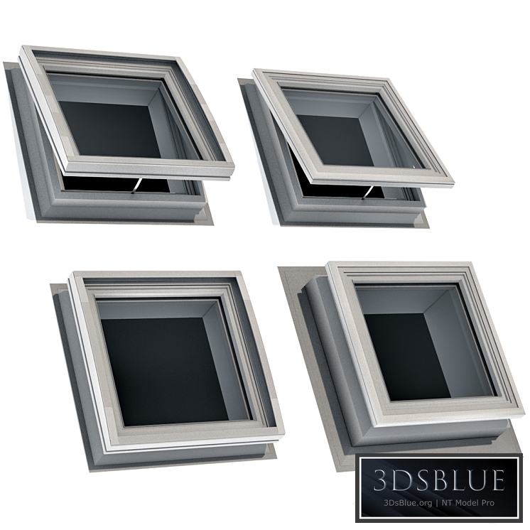 Roof window hatch aerator dormer attic skylights 3DS Max - thumbnail 3