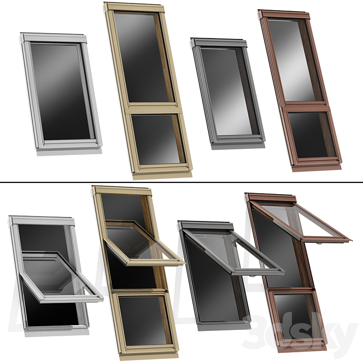 Roof windows Skylights 3DS Max Model - thumbnail 1