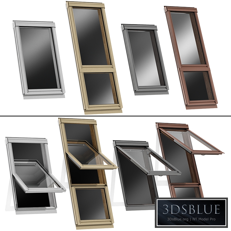 Roof windows Skylights 3DS Max - thumbnail 3