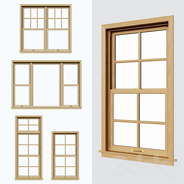 Sash windows \\ Double hung \\ Sliding sash 3DSMax File - thumbnail 1