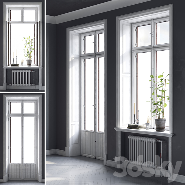 Scandinavian windows 3DSMax File - thumbnail 1