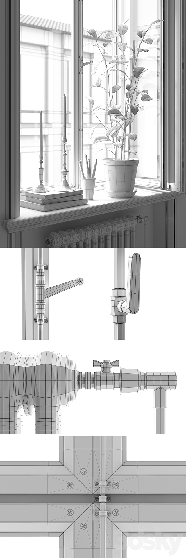 Scandinavian windows 3DSMax File - thumbnail 3