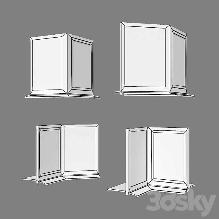 Schuco AWS 65 aluminum windows – set 3 3DS Max - thumbnail 2