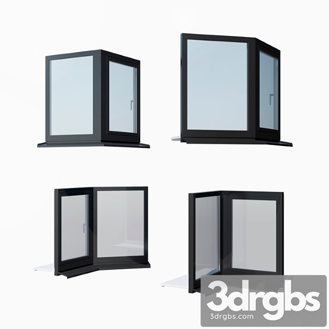 Schuco aws 65 aluminum windows – set 3 - thumbnail 1