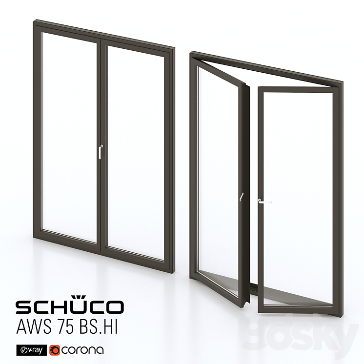 SCHUCO AWS 75 BS.HI 3DS Max - thumbnail 1