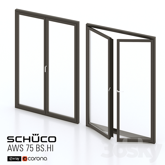 SCHUCO AWS 75 BS.HI 3DSMax File - thumbnail 1