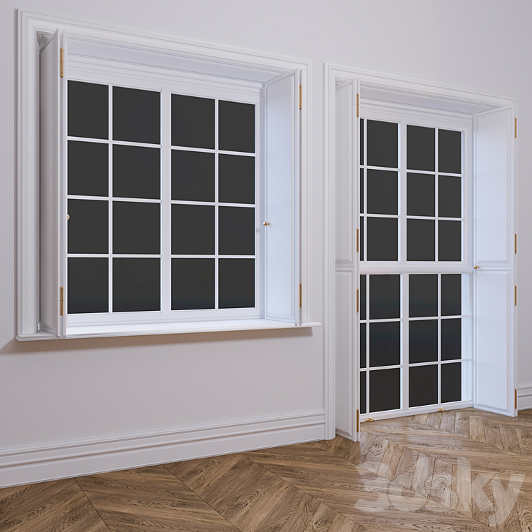 Set of classic windows 3DS Max - thumbnail 2