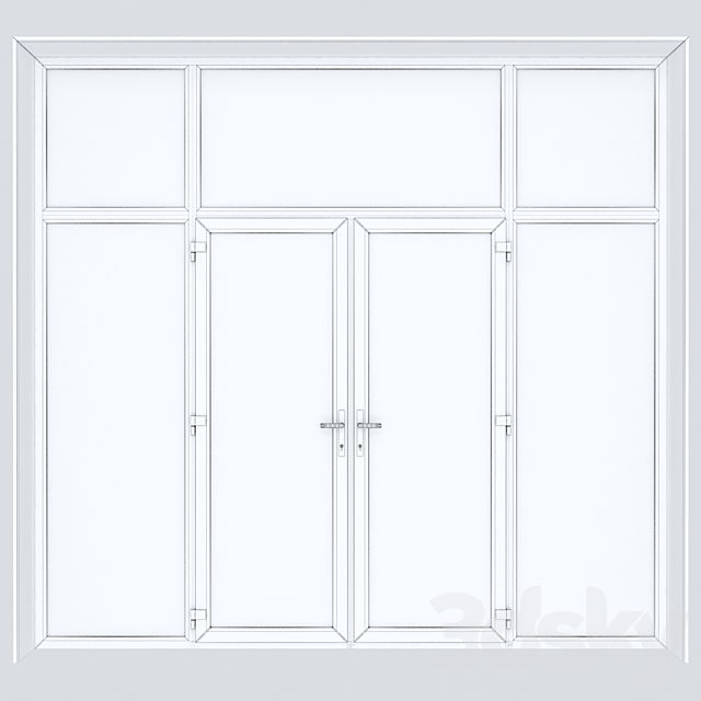 Set of plastic windows and doors 10 3DS Max Model - thumbnail 2