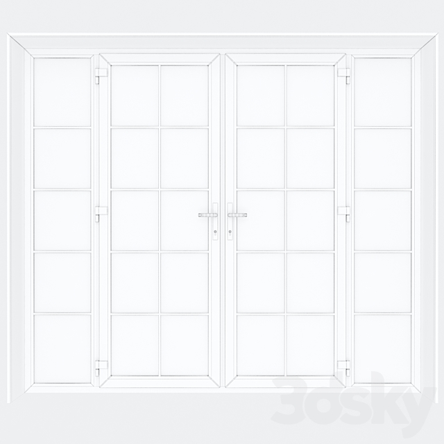 Set of plastic windows and doors 15 3ds Max - thumbnail 2