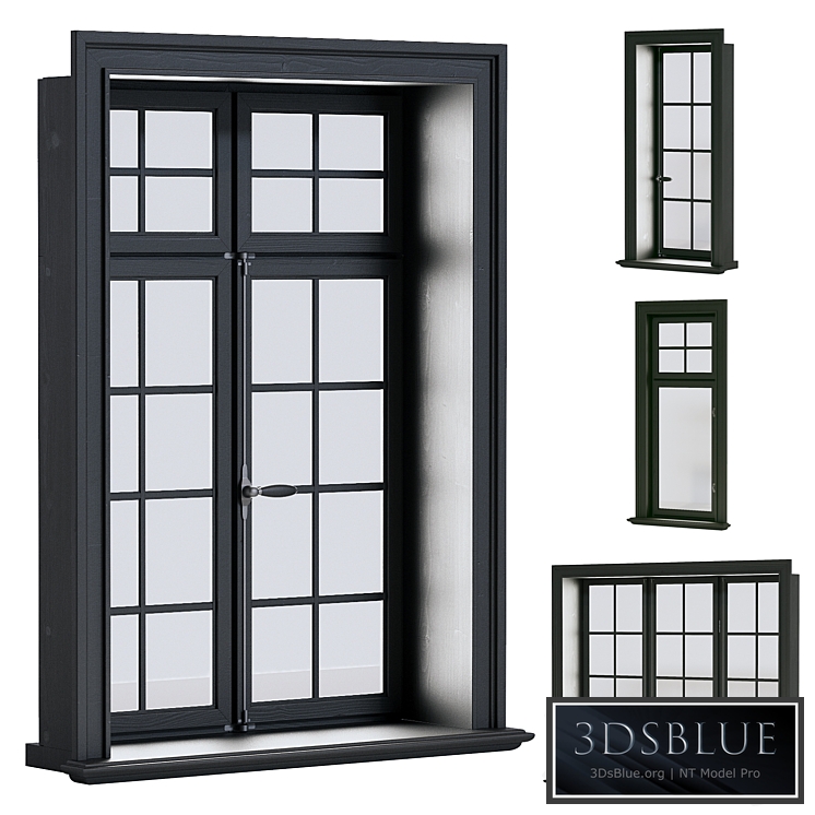 Set of scandinavian windows 3DS Max - thumbnail 3