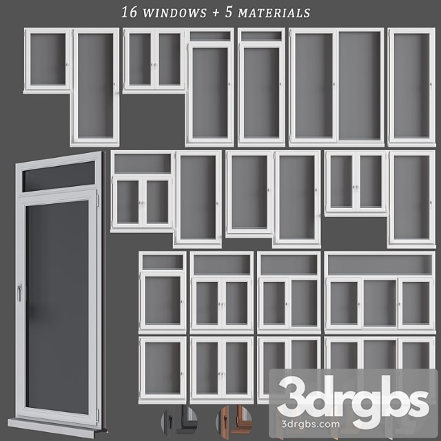 Set Plastic Windows 4 3dsmax Download - thumbnail 1