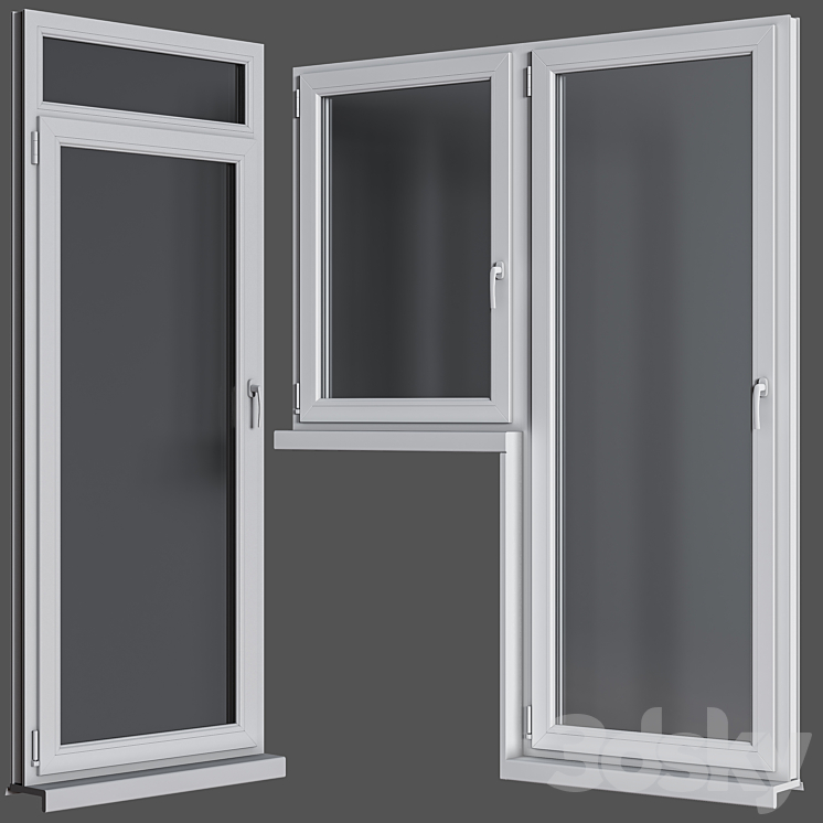 set__plastic_windows 3DS Max Model - thumbnail 2