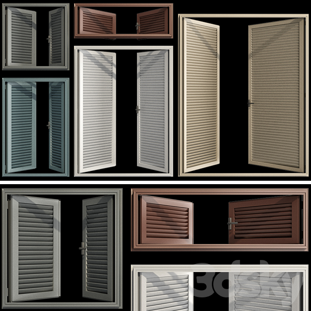 Shutter system for windows and doors 3DS Max Model - thumbnail 2