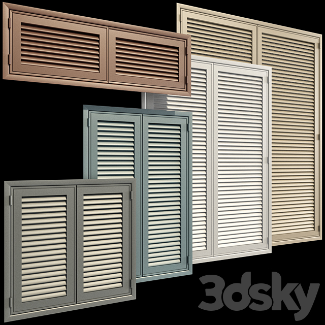 Shutter system for windows and doors 3DS Max Model - thumbnail 3