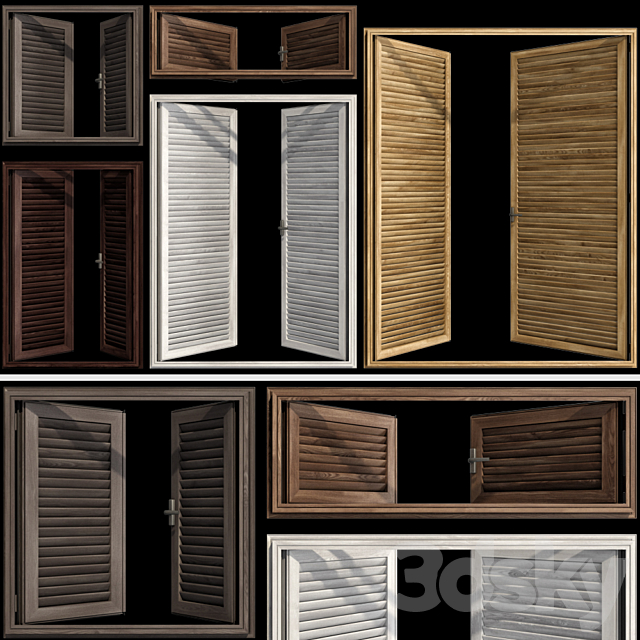 Shutter system for windows and doors 3DS Max Model - thumbnail 2