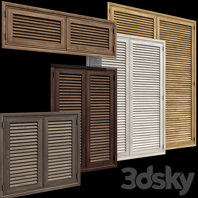 Shutter system for windows and doors 3DS Max Model - thumbnail 3