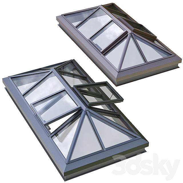 skylight dormer skylight second light on a flat roof 3ds Max - thumbnail 1