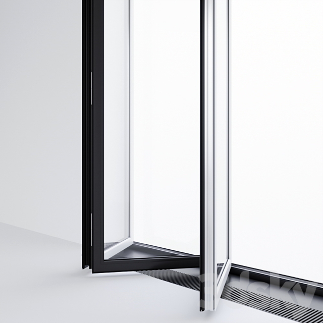 Sliding aluminum window accordion (door) 3DSMax File - thumbnail 2