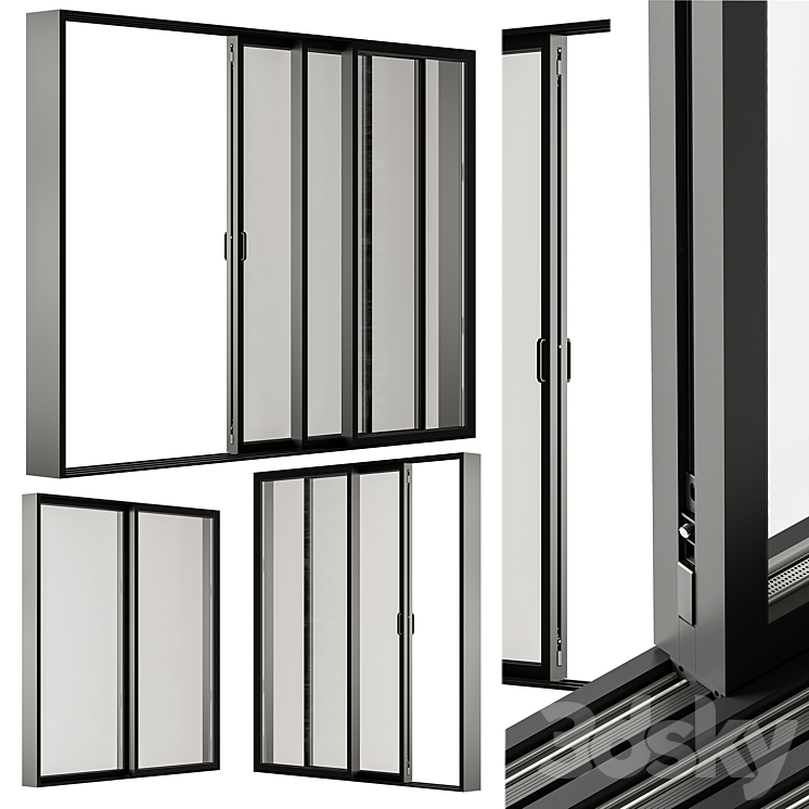 Sliding Metal Window – Windows Set 20 3DS Max Model - thumbnail 1