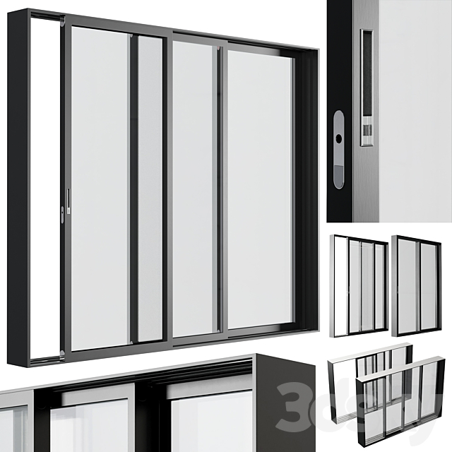 sliding Metal Windows – Doors 03 3ds Max - thumbnail 1