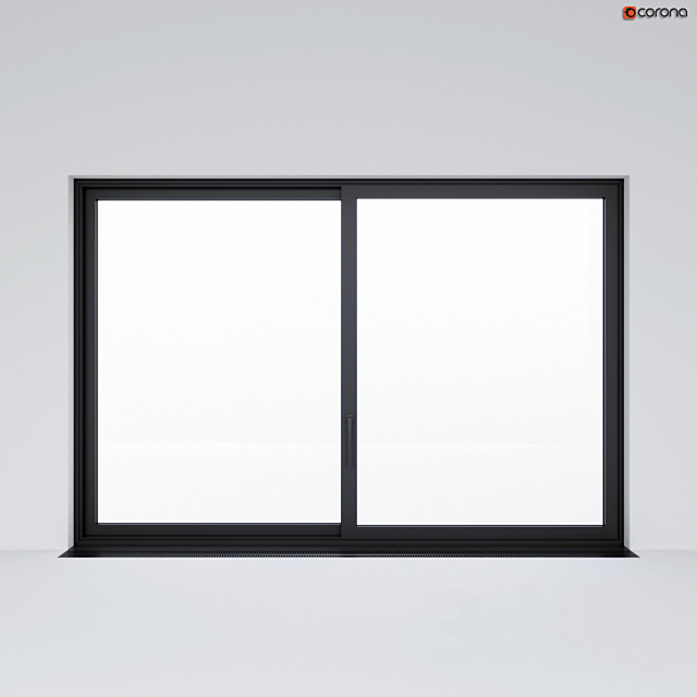 Sliding window (door) 3 3ds Max - thumbnail 1