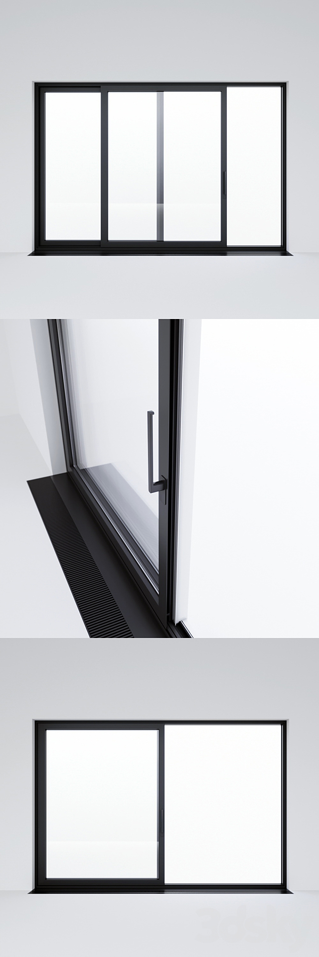 Sliding window (door) 3 3ds Max - thumbnail 2