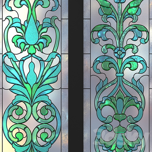 stained-glass window 3DS Max Model - thumbnail 3