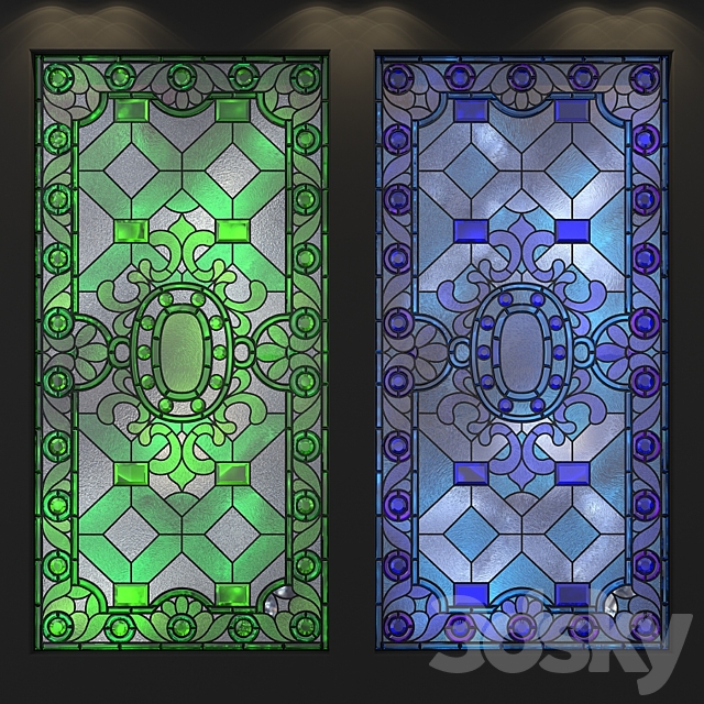 stained-glass window 3DS Max Model - thumbnail 2