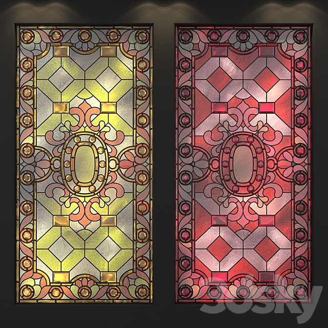 stained-glass window 3DS Max Model - thumbnail 3