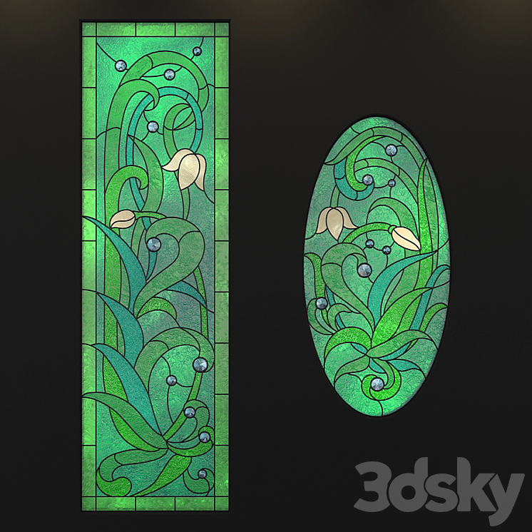 Stained-glass windows a set of 3DS Max - thumbnail 2