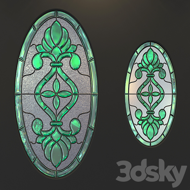 Stained-glass windows a set of 3DS Max Model - thumbnail 3