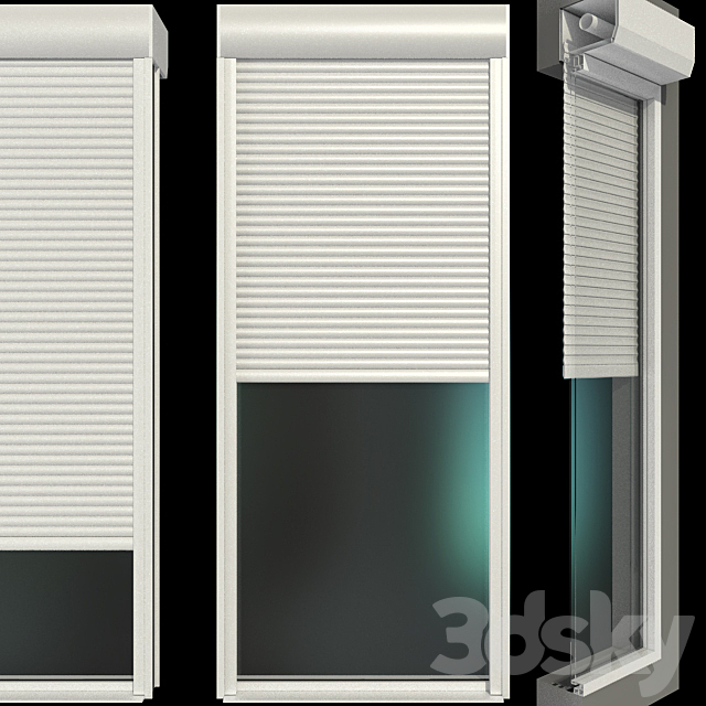 Stained glass windows with shutters 3DS Max Model - thumbnail 2