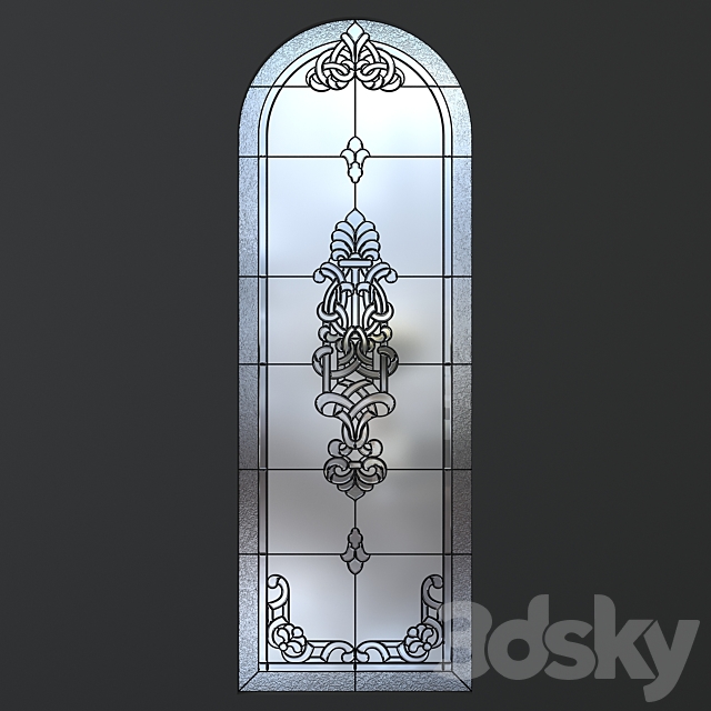 Stained glass with arch 3ds Max - thumbnail 1