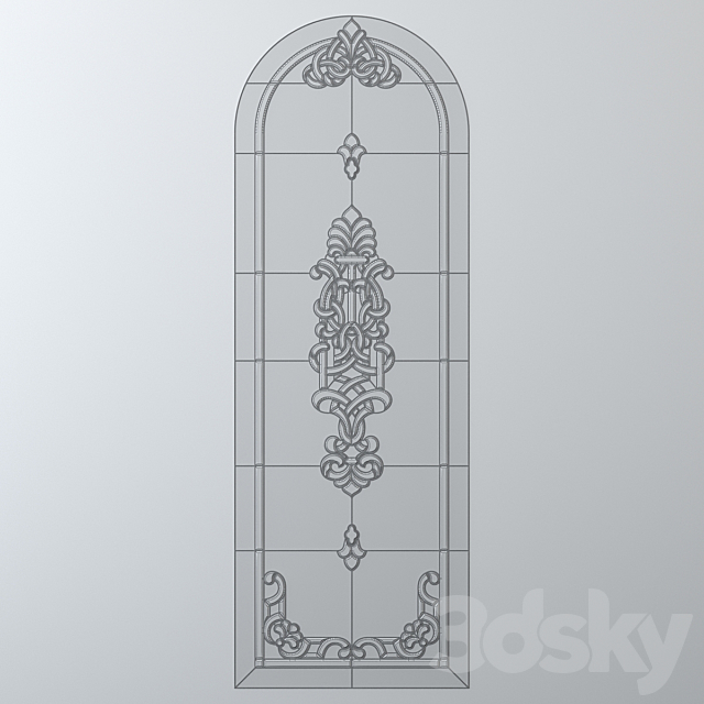 Stained glass with arch 3ds Max - thumbnail 3