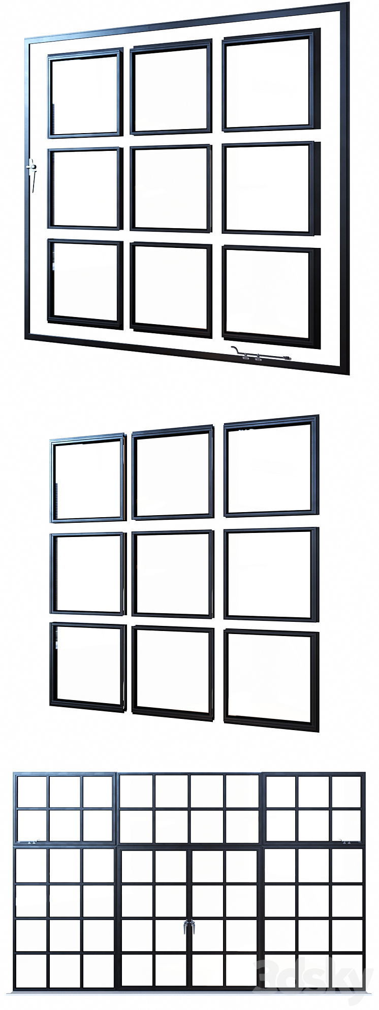 Steel Windows 3DS Max - thumbnail 2