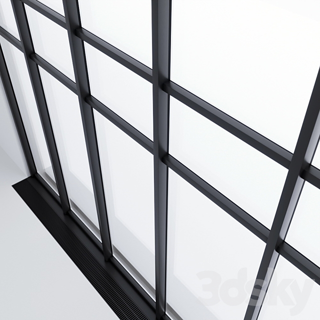 Structural glazing 1 3DS Max Model - thumbnail 2