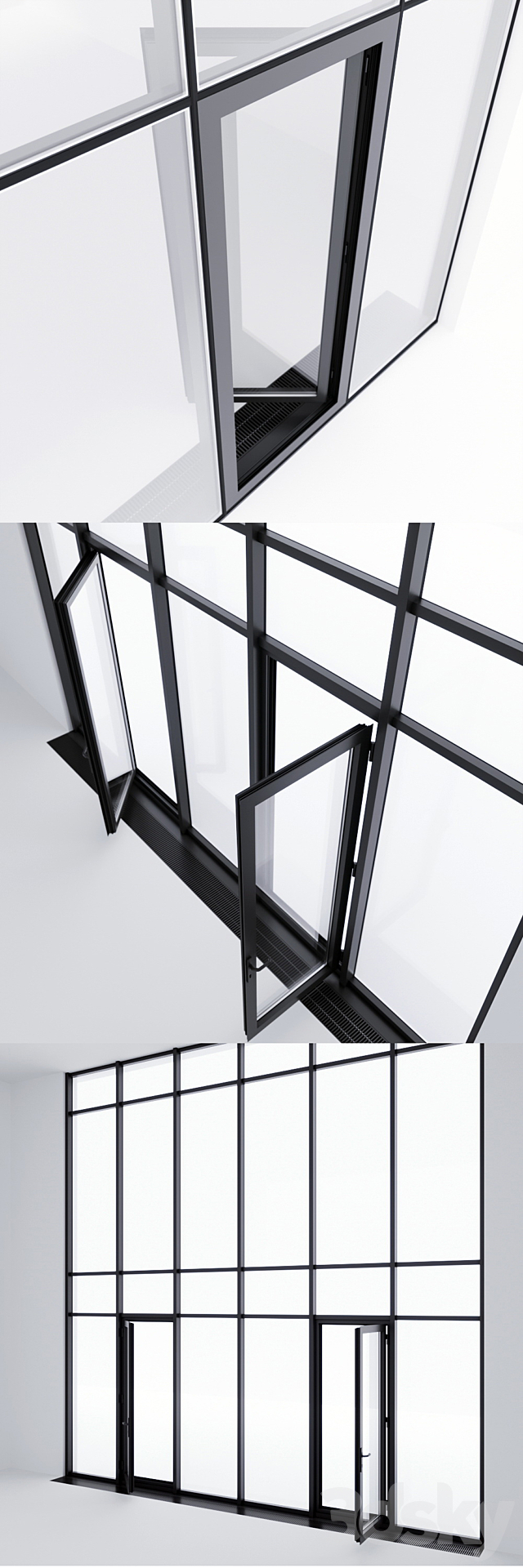 Structural glazing 2 3DS Max Model - thumbnail 2