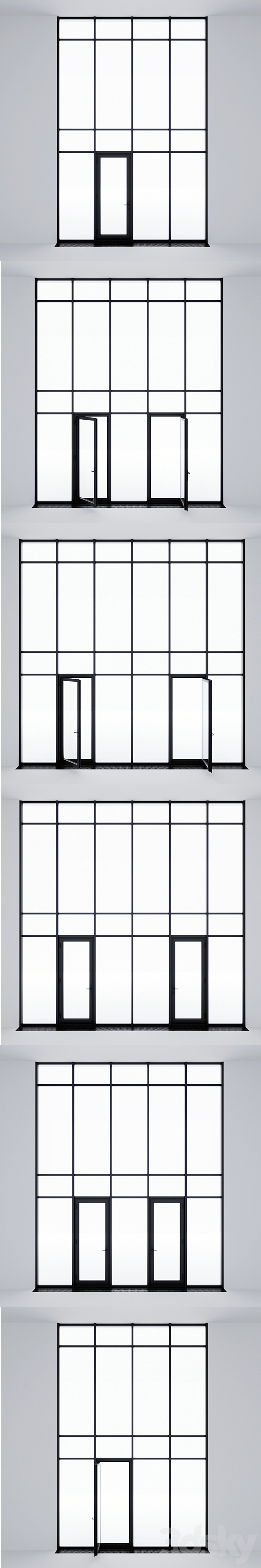 Structural glazing 2 3DS Max Model - thumbnail 3