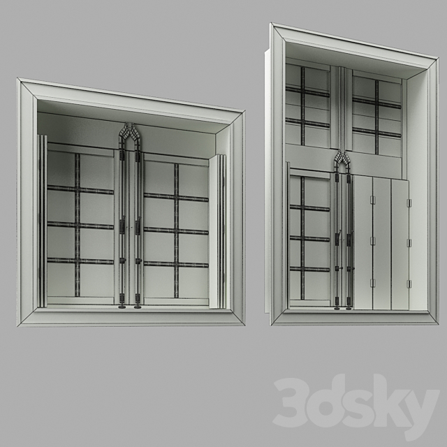 The windows in the style of Provence. 3ds Max - thumbnail 2