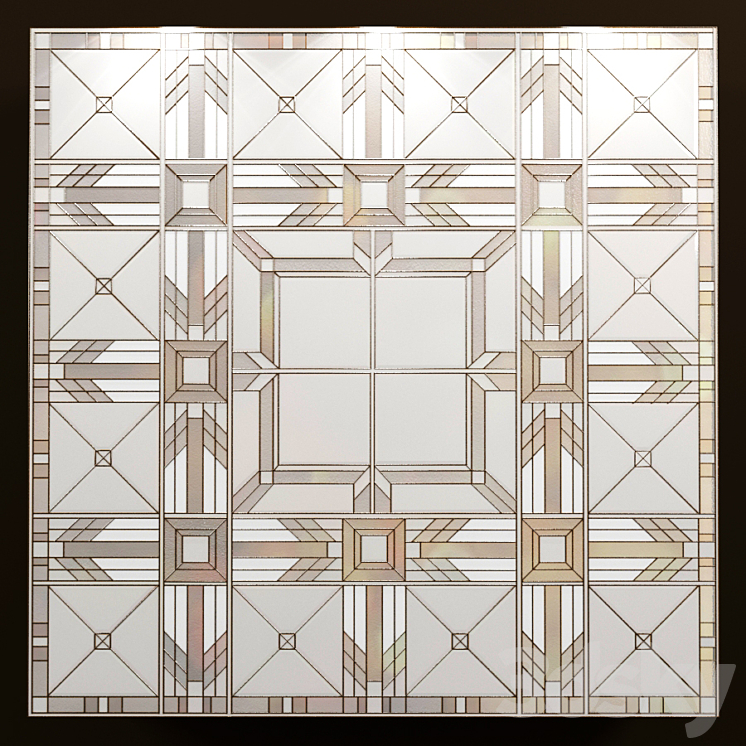 Tiffany stained glass ceiling 3DS Max - thumbnail 2