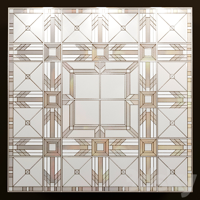 Tiffany stained glass ceiling 3DSMax File - thumbnail 2