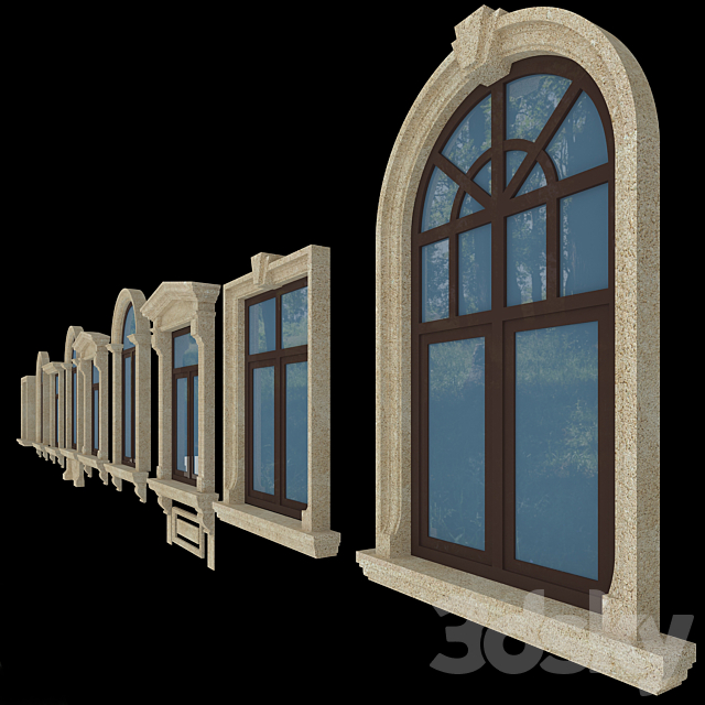 Trim. window frames 3DSMax File - thumbnail 3